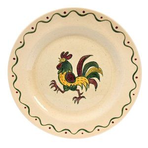Metlox Poppytrail Vernon 12" Chop Plate California Provincial Rooster 1956-82